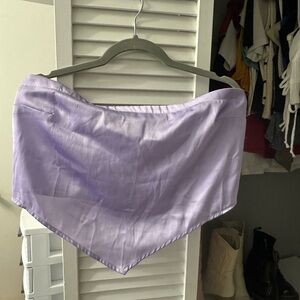 Hollister satin bandanna strapless top